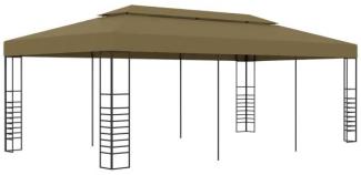 Gartenpavillon 6x3x2,7 m Taupe 180 g/m²