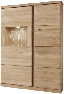 Stauraumschrank Teilmassiv Ianisha 90x140x41 Stauraumelement Wildeiche Bianco geölt 20115