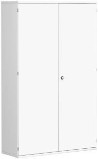 Garderobenschrank mit ausziehbarem Garderobenhalter, 120x42x192cm, Weiß