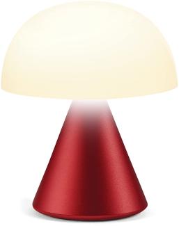 Lexon MINA Mini wiederaufladbare kabellose LED-Tischlampe, für Nachttisch oder Schreibtisch, mit Dimmer, bis zu 12 Stunden Akkulaufzeit - Dunkelrot
