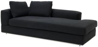 Casa Padrino Designer Sofa Schwarz Linksseitig 231 x 101 x H. 85 cm - Luxus Wohnzimmer Möbel