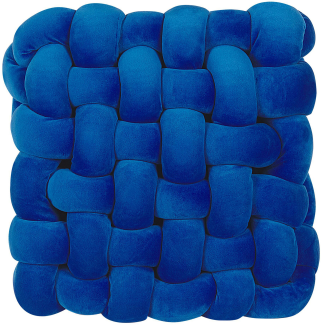 Dekokissen Knoten Flechtmuster blau 30 x 30 cm SIRALI