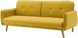 3-Sitzer Sofa Strukturstoff fein Gelb Relaxsofa Wohnzimmer Möbel Lounge