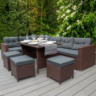 Polyrattan Gartenmöbel Set - Braun