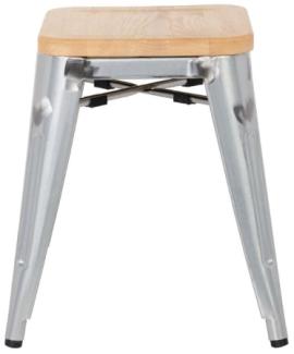 Bolero Bistro Stuhl aus verzinktem Stahl mit Holzsitz (4 Stück)