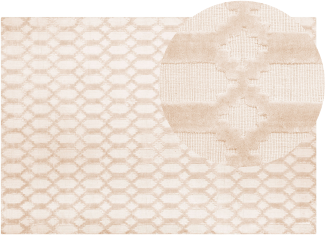 Teppich beige 140 x 200 cm Kurzflor CIZRE