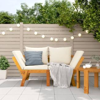 vidaXL Gartenbank mit Kissen 2-in-1 Massivholz Akazie 367579