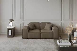 Sofa Designersofa CELES 2-Sitzer in Stoff Opera Velvet Taupe