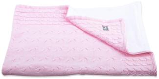 Baby´s Only Nickistoff Kinderdecke 'Cable' hellrosa, 100 x 135 cm