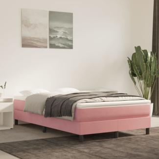 Polsterbett Stoff Rosa 120 x 200 cm Samt