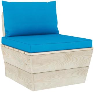 Palettensofa-Auflagen 2 Stk. Hellblau Stoff