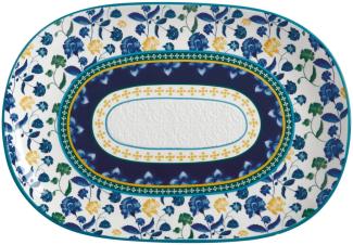 Maxwell & Williams RHAPSODY Platte Blau, 40 x 28 cm, Keramik, in Geschenkbox / Servierplatte