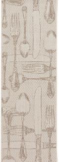 Dekoria Teppich Cottage Cutlery wool/ min 60x180cm