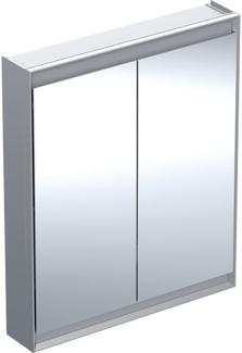 Geberit ONE Spiegelschrank mit ComfortLight, 2 Türen, Aufputzmontage, 75x90x15cm, 505. 812. 00, Farbe: Aluminium eloxiert - 505. 812. 00. 1
