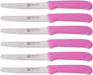 Frühstücksmesser / Brötchenmesser 6 Stück, pink