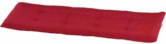 SIENA GARDEN TESSIN Bankauflage 140 cm Dessin Uni rot, 60% Baumwolle/40% Polyester