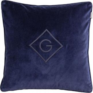 Gant Home Kissenhülle Velvet G Cushion Samt Marine (50x50cm) 853080301-410