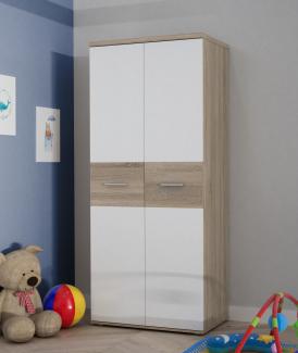 FORTE 'Winnie' Möbel Kleiderschrank sonoma eiche/weiß