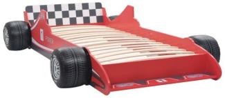 Kinderbett im Rennwagen-Design 90 x 200 cm Rot
