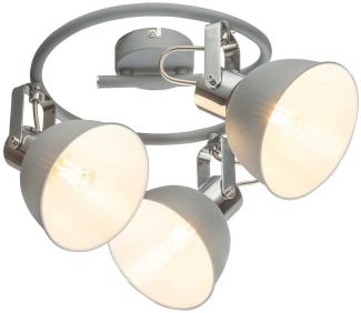 Deckenleuchte Wohnzimmer Deckenstrahler 3 Flammig Deckenlampe Grau 54640-3