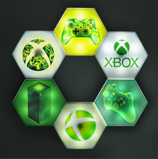 Paladone Hexagon LED-Leuchten, Xbox - Frei stehend oder zur Wandmontage, anpassbare Dekoration für das Spielezimmer mit ferngesteuertem Lichtwechsel und musikreaktiven Modi