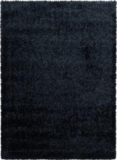 Hochflor Teppich Baquoa rechteckig - 240x340 cm - Schwarz