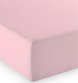Fleuresse Mako-Jersey-Spannlaken comfort Farbe rosa 8099, Größe 100x200 cm