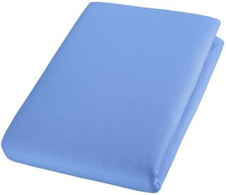 Cotonea Jersey Spannbettlaken aus Bio-Baumwolle | 140x220 - 160x220 cm | blau