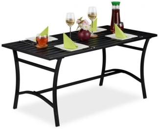 Gartentisch rechteckig schwarz 10030996