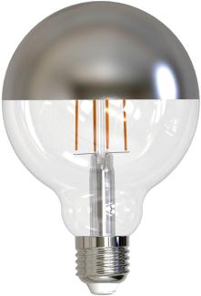 Müller-Licht Retro LED Globeform Filament E27 verspiegelt, 8. 5W ersetzt 63W, nostalgisches superwarmweißes Licht (2700K), 850lm, dimmbar, 1 Stück (1er Pack)