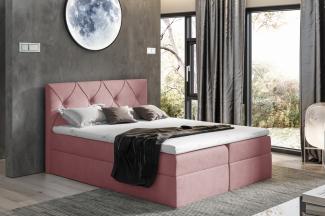 Stylefy 'Arian' Boxspringbett Velours Lila 120 x 200 cm