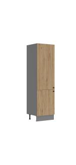 Küche AVA Artisan Hochschrank 60 cm Lamellenoptik Küchenzeile Einbauküche