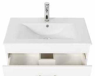 Badmöbel Badezimmer Waschbecken Waschplatz Silvanus 750 weiß matt