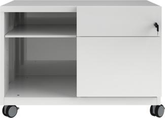 Bisley Note Caddy, Schubladen rechts, B 800 mm, Farbe: verkehrsweiß