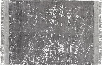 Teppich Viskose grau 160 x 230 cm cm abstraktes Muster Kurzflor HANLI