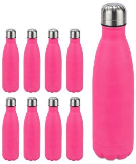 9 x Trinkflasche Edelstahl pink 10028149
