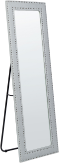 Stehspiegel Kunstleder hellgrau rechteckig 50 x 150 cm LOCRONAN