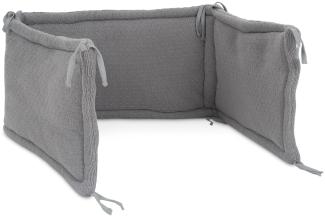 Jollein Nestchen Bettnestchen für Kinderbett 35x180 cm Bliss knit storm grey