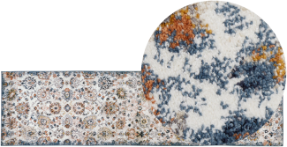 Teppich mehrfarbig 80 x 300 cm abstraktes Muster AKORI