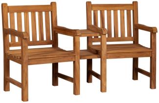 YOURSOL Flexi-Sitz Woodie mit Tisch, 2 Sitze, Breite 160 cm, Teak, witterungsbeständig, Gartenbank