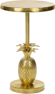 Beistelltisch Aluminium gold Ananas-Design rund ⌀ 29 cm PANNOUVRE