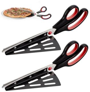 2 x schwarz-rote Pizzaschere mit Heber 10047710