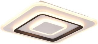 Flache LED Deckenleuchte JORA Weiß mit Fernbedienung dimmbar, 39x39cm