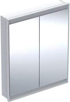 Geberit ONE Spiegelschrank mit ComfortLight, 2 Türen, Unterputzmontage, 75x90x15cm, 505. 802. 00, Farbe: weiss / Aluminium pulverbeschichtet - 505. 802. 00. 2