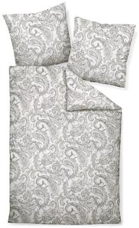 Janine Biber Bettwäsche Davos 155x220 Paisley braun grau sand 65152-08