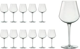 12er Set Weingläser Small inAlto 38 cl aus erstklassigem Kristallglas, bessere Bruchfestigkeit, filigranes Design