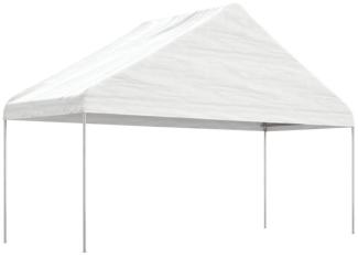 Pavillon mit Dach Weiß 5,88x2,23x3,75 m Polyethylen