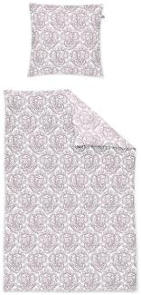 Irisette Capri Mako-Satin Bettwäsche 155x220 Paisley weiß pink 8746-60