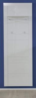Wandgarderobe Garderobenpaneel Kito in Hochglanz weiß 53 x 193 cm