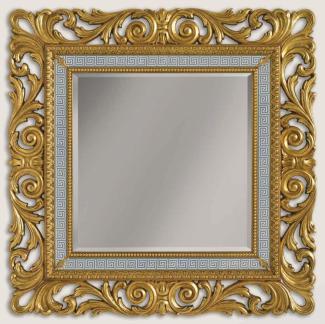 Casa Padrino Luxus Barock Spiegel Gold / Grau / Weiß - Handgefertigter Wandspiegel im Barockstil - Barock Möbel - Luxus Qualität - Made in Italy
